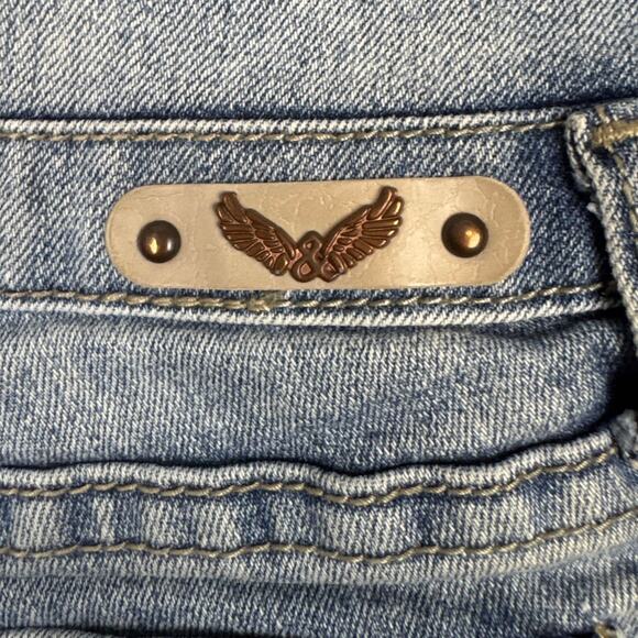 Y2K Low Rise Denim Shorts H & G Three Button Zip Closure Vintage Denim - Picture 7 of 10